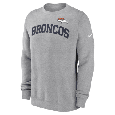 Grey denver broncos sweatshirt hotsell